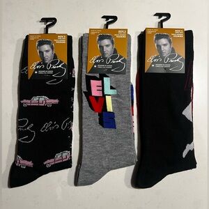 Elvis Presley Socks Set of 3